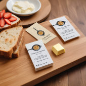 Zwart Gietijzeren Skillet Personal Chef & Catering Visitekaartje