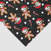 Zwart Gingerbread Skelet Tissuepapier (Detail)
