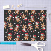 Zwart Gingerbread Skelet Tissuepapier (Craft)