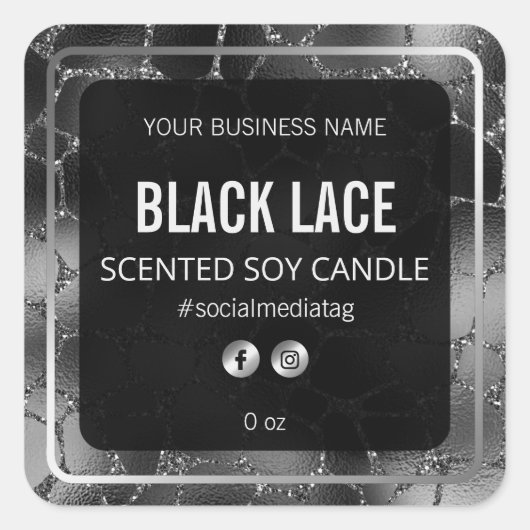 Zwart Giraffe Print Product Labels (Voorkant)