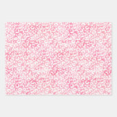 Zwart Girly Roze Waterverf Luipaard Print Inpakpapier Vel (Voorkant 3)