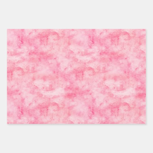 Zwart Girly Roze Waterverf Luipaard Print Inpakpapier Vel (Voorkant 2)
