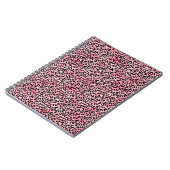 Zwart Girly Roze Waterverf Luipaard Print Notitieboek (Linkerzijde)