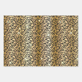Zwart Glam Gold Glitter Luipaard Inpakpapier Vel (Voorkant 2)