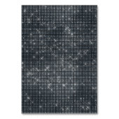 Zwart Glam Zilver Sparkle Kaart (Achterkant)
