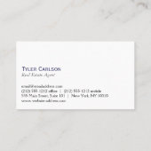 Zwart glanzend / Beige afwerking Visitekaartje (Achterkant)