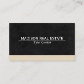 Zwart glanzend / Beige afwerking Visitekaartje (Voorkant)