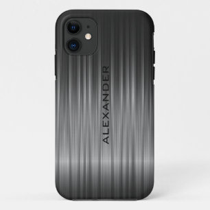 Zwart glanzend koolstofvezel look iPhone 11 hoesje