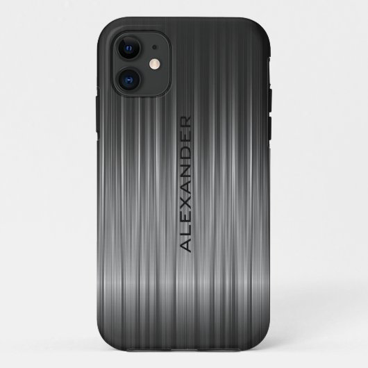 Zwart glanzend koolstofvezel look Case-Mate iPhone case (Achterkant)