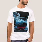 Zwart & Glas dat rook Abstract Modern T-shirt (Voorkant)