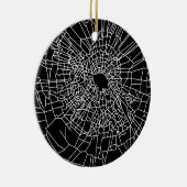 Zwart glas keramisch ornament (Rechts)