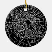 Zwart glas keramisch ornament (Voorkant)