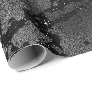 Zwart glas met marmerwand, dunne metalen brillengl cadeaupapier