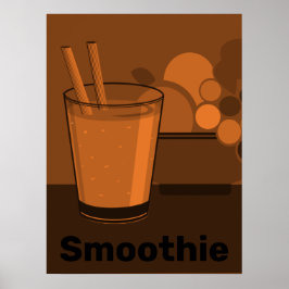 Zwart Glas, Sinaasappel Keuken Muur Kunst Decorati Poster