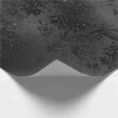 Zwart glasvezel met metalen reserveband cadeaupapier (Hoek)