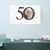 Zwart Glitter 50e Jubileum Foto Spandoek (Beurs)