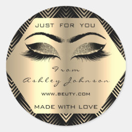 Zwart Glitter Champaigne Sepia Goud Gemaakt Met Li Ronde Sticker