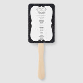 Zwart Glitter Diamond Infinity Trouwprogramma Fan Handwaaier (Achterkant)