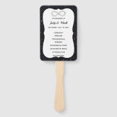 Zwart Glitter Diamond Infinity Trouwprogramma Fan Handwaaier (Voorkant)