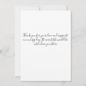 Zwart Glitter & Eucalyptus Bruiloft Dank u kaart (Achterkant)