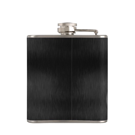 Zwart glitter Glam Bling Personalizeerd metaal Heupfles (Achterkant)