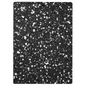 Zwart Glitter Goud Elegant Chique Glam Gepersonali Klembord (Achterkant)