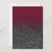 Zwart glitter goud rood bedrijf kaart (Achterkant)