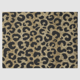 Zwart & Glitter Gouden Luipaard Dierenprint Patroo Tissuepapier
