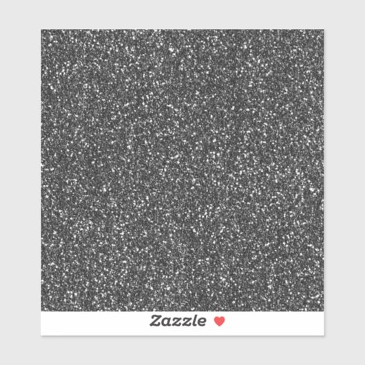 Zwart Glitter Look Sticker (Vel)