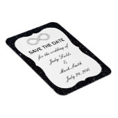 Zwart glitter oneindig sparen de Datum Magnet Magneet (Rechterzijde)