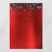 Zwart Glitter Rode Folie Cocktails Bar Menu (Achterkant)