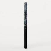 Zwart Glitter Sparkle Girly Gepersonaliseerde Naam Case-Mate iPhone Case (Achterkant/rechts)