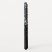 Zwart Glitter Sparkle Girly Gepersonaliseerde Naam Case-Mate iPhone Case (Achterkant/links)