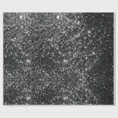Zwart Glitter Wrapping Papier (Vlak)
