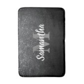 Zwart glitterpatroon badmat (Voorkant Verticaal)