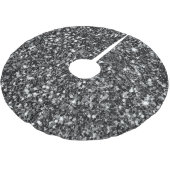 Zwart glitterpatroon kerstboom rok (Gekanteld)