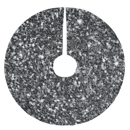 Zwart glitterpatroon kerstboom rok (Voorkant)