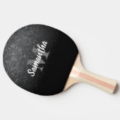 Zwart glitterpatroon tafeltennisbatje (Zijkant)