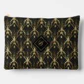 Zwart Glittery Goud & Zilver Art Deco Patroon Etui (Voorkant)