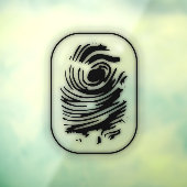 Zwart gloeiend vingerafdrukvenster vastklampen raamsticker (Vel 3)