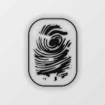 Zwart gloeiend vingerafdrukvenster vastklampen