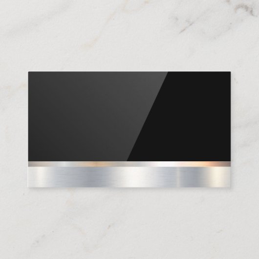 Zwart gloss | Saw Hammer | QR-streepjescode Visitekaartje (Achterkant)