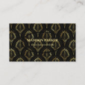 Zwart-gol art Deco Visitekaartje (Voorkant)