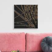 Zwart & Gold Abstract Savanna-ontwerp Canvas Afdruk (Insitu (Woonkamer))