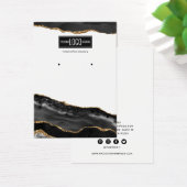 Zwart & Gold Agate Stud Veroorbaar beeldscherm Visitekaartje (Bureau)