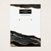 Zwart & Gold Agate Stud Veroorbaar beeldscherm Visitekaartje (Voorkant)