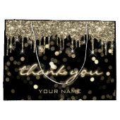 Zwart Gold - bedankt winkelnaam voor VIP-merkschij Groot Cadeauzakje (Achterkant)