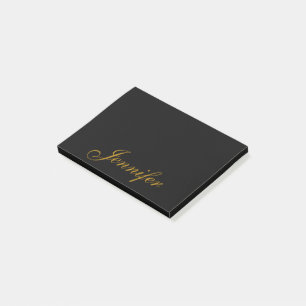 Zwart Gold Calligraphy Script Personated Post-it® Notes