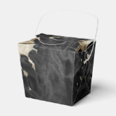 Zwart Gold Cream Western Koeienhuid Bedankdoosjes (Voorkant Zijde)