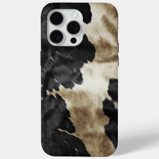 Zwart Gold Cream Western Koeienhuid Case-Mate iPhone Case (Achterkant)